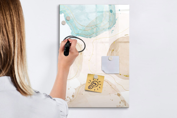 Dry erase board magnetic Modern photo board in pastel colors