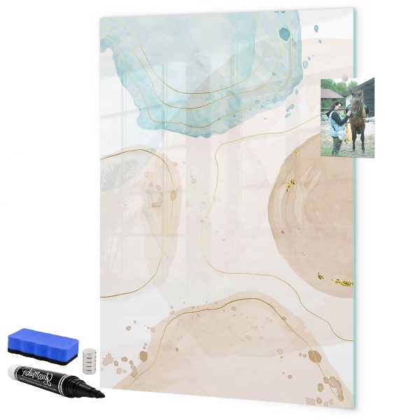 Dry erase board magnetic Modern photo board in pastel colors