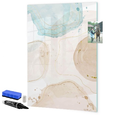 Dry erase board magnetic Modern photo board in pastel colors