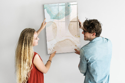 Dry erase board magnetic Modern photo board in pastel colors