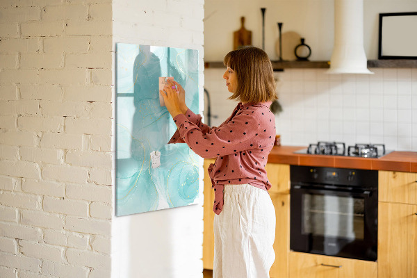Magnetic dry erase board A colorful board for presenting photos