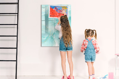 Magnetic dry erase board A colorful board for presenting photos