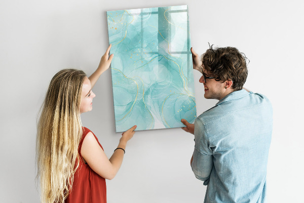 Magnetic dry erase board A colorful board for presenting photos