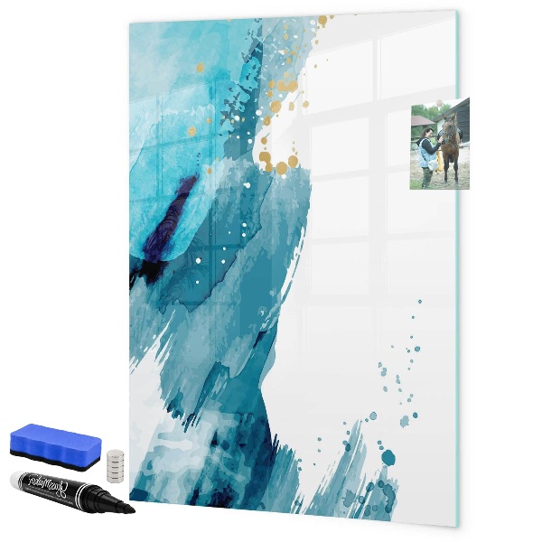 Dry erase board magnetic A colorful board for photos and notes