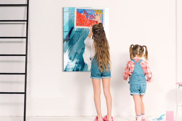 Dry erase board magnetic A colorful board for photos and notes