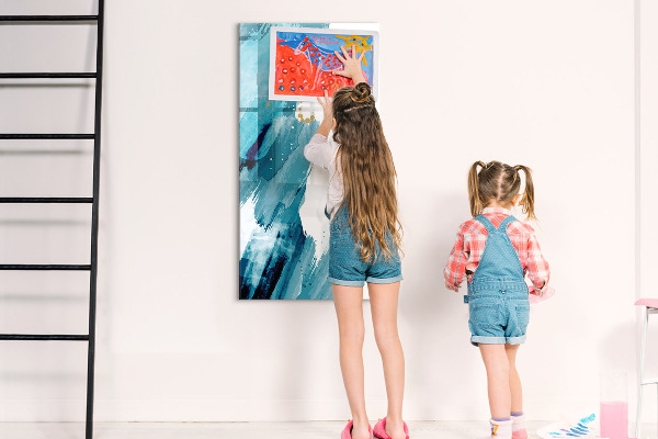Dry erase board magnetic A colorful board for photos and notes