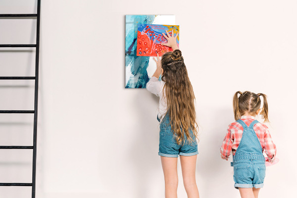 Dry erase board magnetic A colorful board for photos and notes