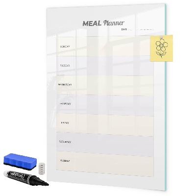 Magnetic dry erase board Meal planner for the whole week