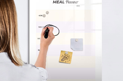 Magnetic dry erase board Meal planner for the whole week