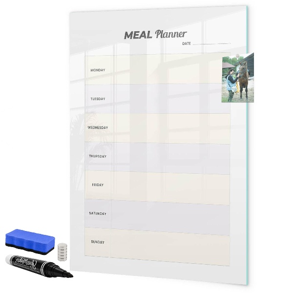 Magnetic dry erase board Meal planner for the whole week