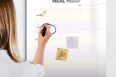 Magnetic dry erase board Meal planner for the whole week