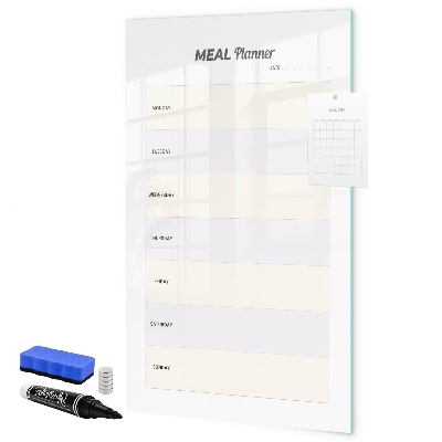 Magnetic dry erase board Meal planner for the whole week