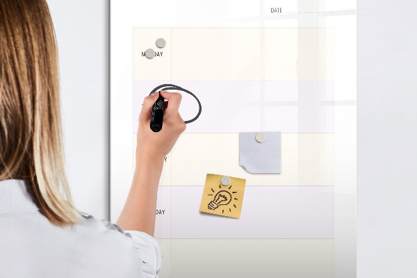 Magnetic dry erase board Meal planner for the whole week