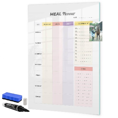Dry erase board magnetic Meal planner for every week