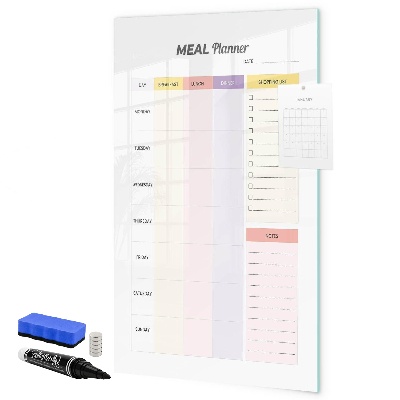 Dry erase board magnetic Meal planner for every week