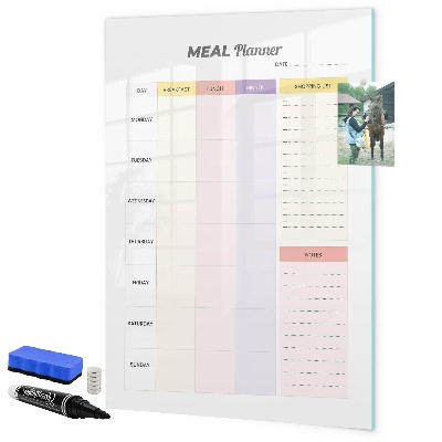 Dry erase board magnetic Meal planner for every week