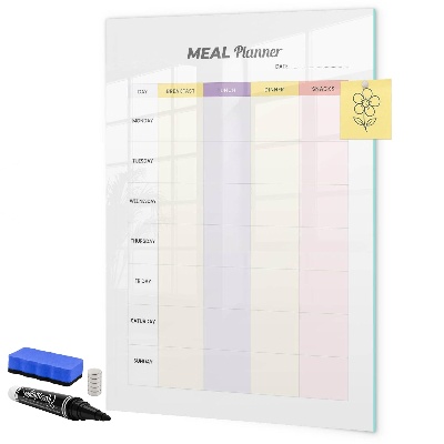 Magnetic dry erase board Daily meal planner