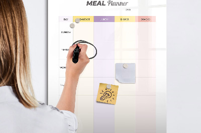 Magnetic dry erase board Daily meal planner