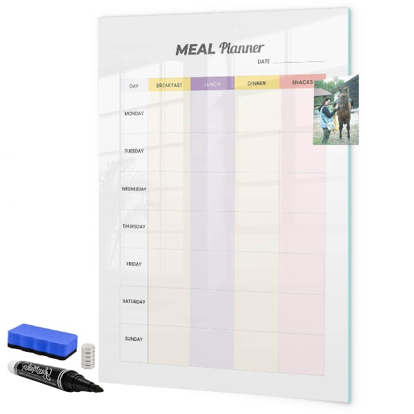 Magnetic dry erase board Daily meal planner