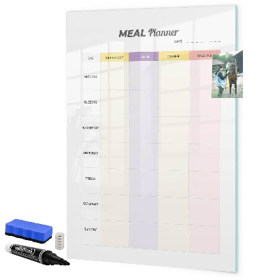 Magnetic dry erase board Daily meal planner
