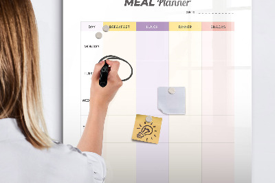Magnetic dry erase board Daily meal planner