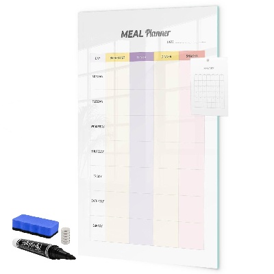 Magnetic dry erase board Daily meal planner