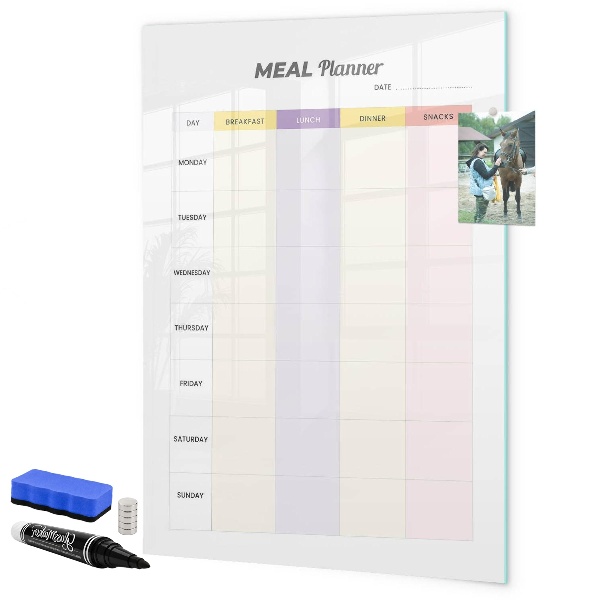 Magnetic dry erase board Daily meal planner