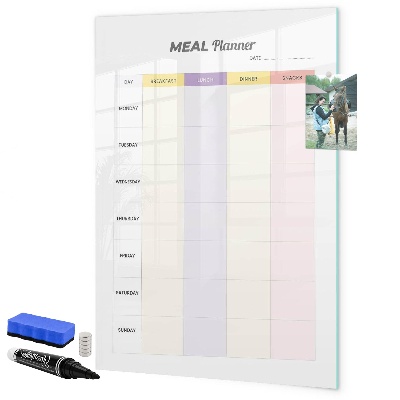 Magnetic dry erase board Daily meal planner