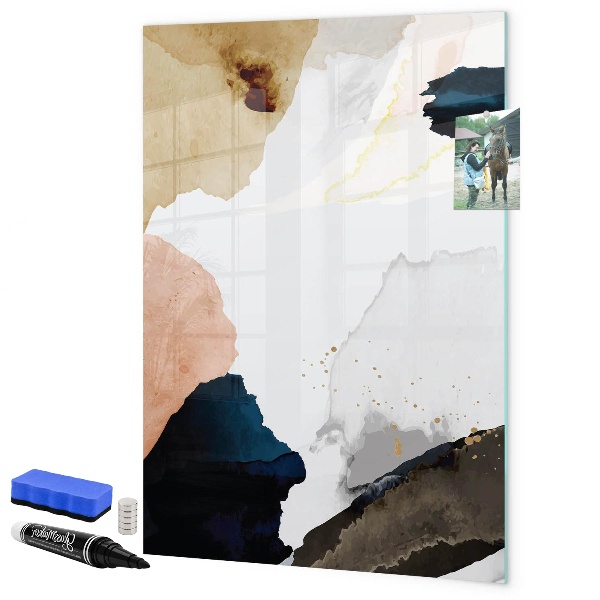 Dry erase board magnetic A stylish board for notes and photos