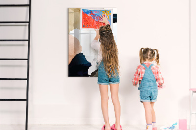 Dry erase board magnetic A stylish board for notes and photos