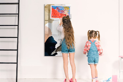 Dry erase board magnetic A stylish board for notes and photos