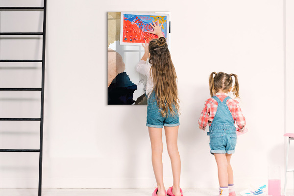 Dry erase board magnetic A stylish board for notes and photos