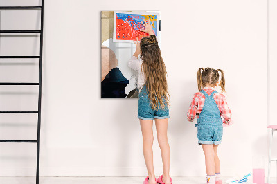 Dry erase board magnetic A stylish board for notes and photos