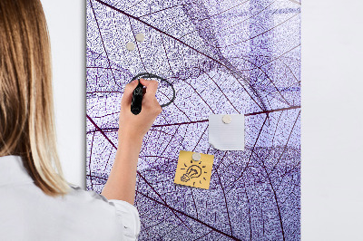 Magnetic dry erase board Magnetic board with a leaf pattern