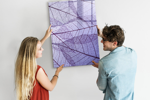 Magnetic dry erase board Magnetic board with a leaf pattern
