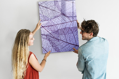 Magnetic dry erase board Magnetic board with a leaf pattern