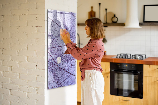 Magnetic dry erase board Magnetic board with a leaf pattern