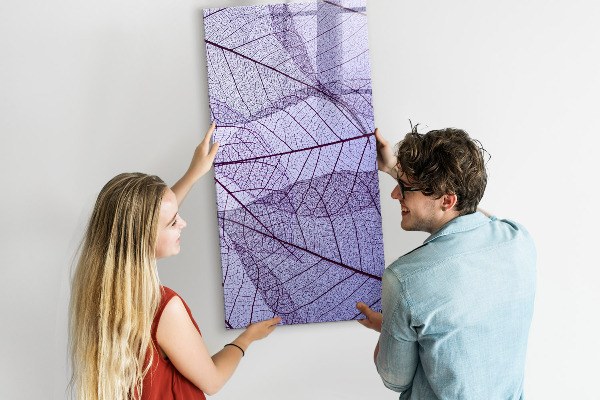 Magnetic dry erase board Magnetic board with a leaf pattern