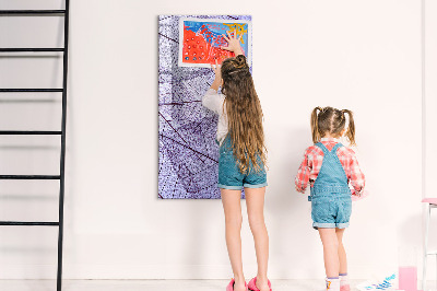 Magnetic dry erase board Magnetic board with a leaf pattern