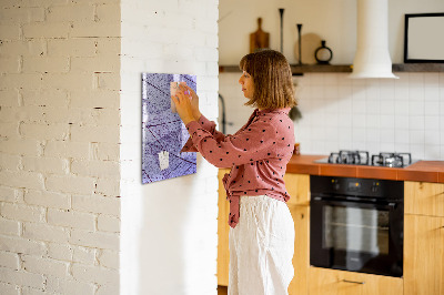 Magnetic dry erase board Magnetic board with a leaf pattern