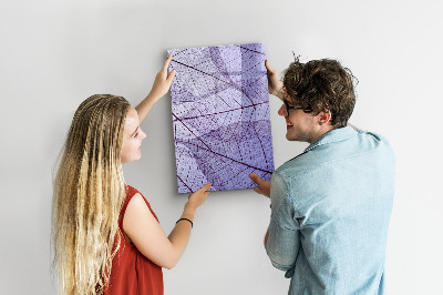 Magnetic dry erase board Magnetic board with a leaf pattern