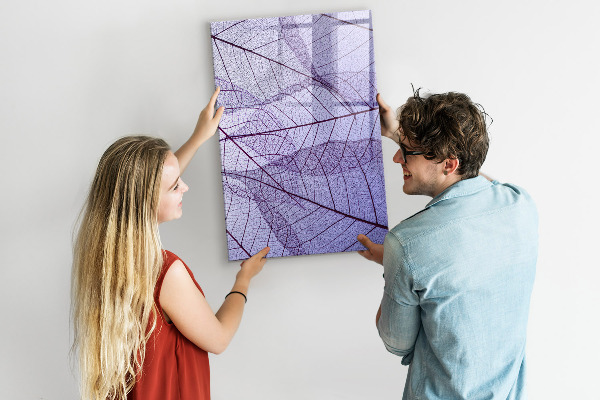 Magnetic dry erase board Magnetic board with a leaf pattern