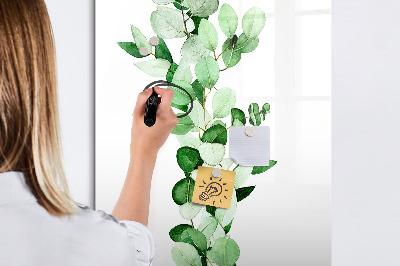 Dry erase board magnetic Green motif with space for photos