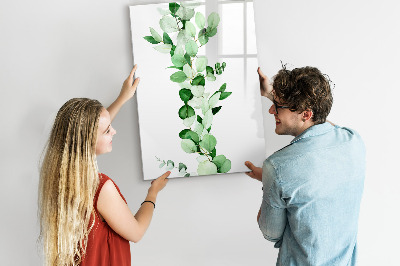 Dry erase board magnetic Green motif with space for photos