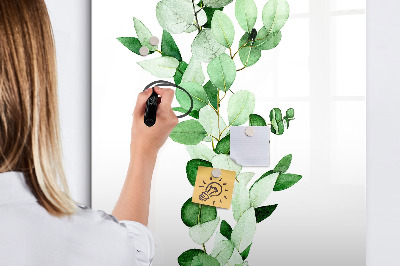 Dry erase board magnetic Green motif with space for photos