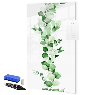 Dry erase board magnetic Green motif with space for photos