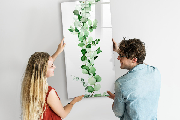 Dry erase board magnetic Green motif with space for photos