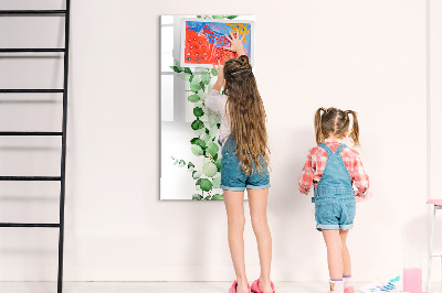 Dry erase board magnetic Green motif with space for photos