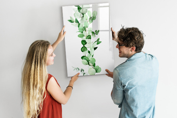 Dry erase board magnetic Green motif with space for photos