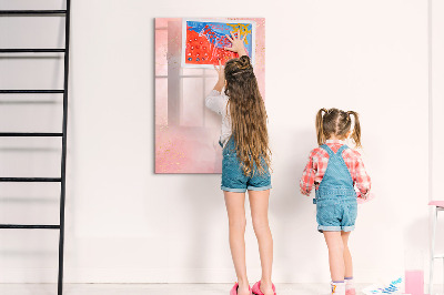 Magnetic dry erase board Pastel board for photos and notes